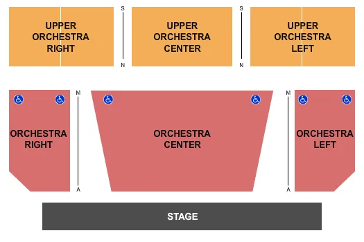 seating chart for The Freeland Center for the Performing Arts - Endstage 2 - eventticketscenter.com