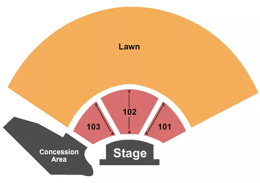seating chart for The Fruit Yard Amphitheater - Endstage No VIP Lounge - eventticketscenter.com
