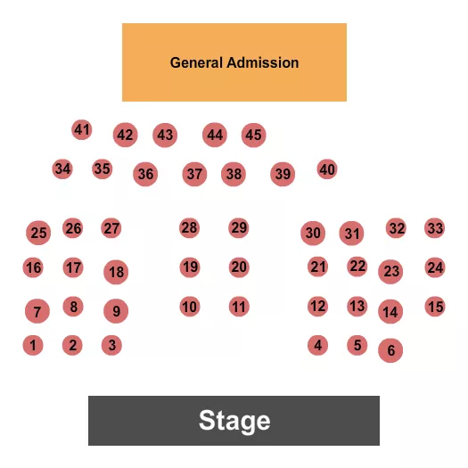 seating chart for The Grand Theatre - Wausau - GA & Tables 2 - eventticketscenter.com