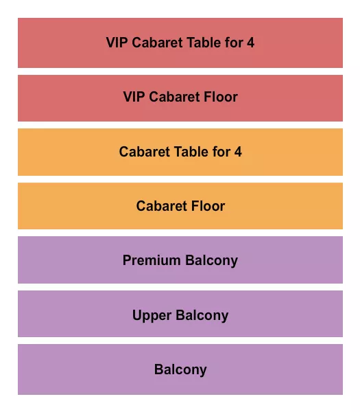 seating chart for The Great American Music Hall - GA/VIP/Balcony - eventticketscenter.com