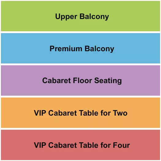 seating chart for The Great American Music Hall - GA/VIP/Cabana - eventticketscenter.com