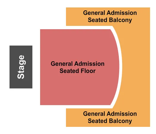 seating chart for The Great Hall - GA Floor - GA Balcony - eventticketscenter.com