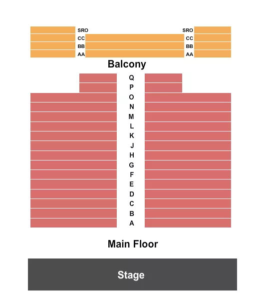 seating chart for The Greenwich Odeum - Endstage Balcony - eventticketscenter.com