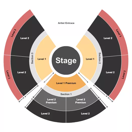 seating chart for The Grove at Wesley Chapel - Paranormal Cirque - Static - eventticketscenter.com