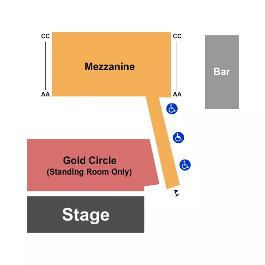 seating chart for The Guild Theatre - Menlo Park - Mezz & GC - eventticketscenter.com