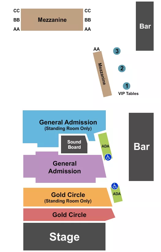 seating chart for The Guild Theatre - Menlo Park - GC/GA/Mezz - eventticketscenter.com
