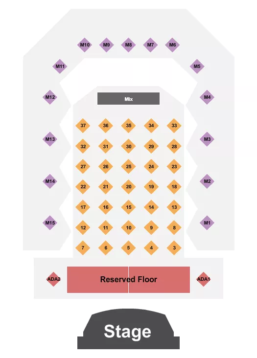 seating chart for The Hall At Bourbon Brothers - GA - Endstage RSV/ADA - eventticketscenter.com