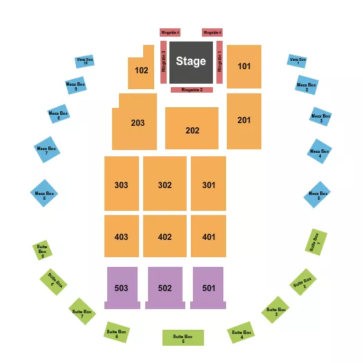 seating chart for The Hall at Maryland Live - Boxing 2 - eventticketscenter.com