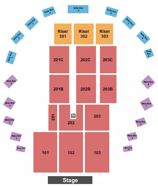 seating chart for The Hall at Maryland Live - Endstage 6 - eventticketscenter.com