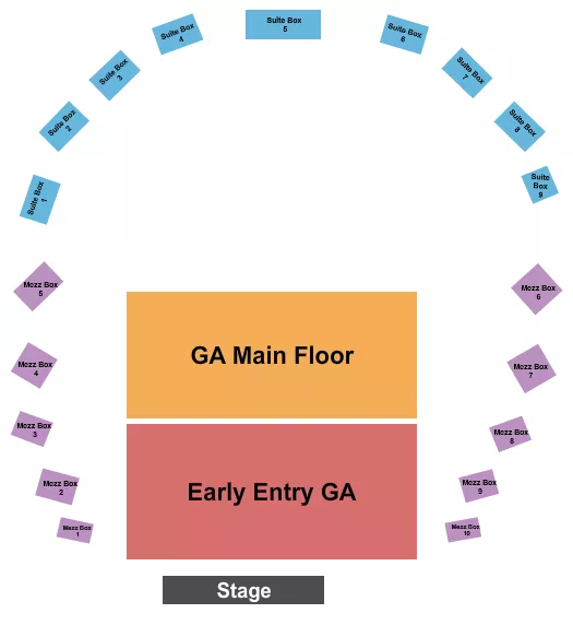 seating chart for The Hall at Maryland Live - GA/Boxes/Suite - eventticketscenter.com