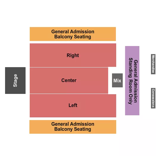 seating chart for The Hall at Spartanburg Memorial Auditorium - Reserved/GABalc - eventticketscenter.com