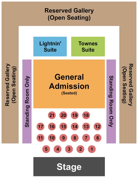 seating chart for The Heights - Endstage Tables & GA/Res Gall - eventticketscenter.com