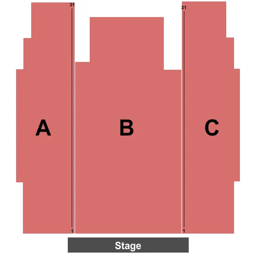 seating chart for The Historic Bal Theatre - End Stage - eventticketscenter.com