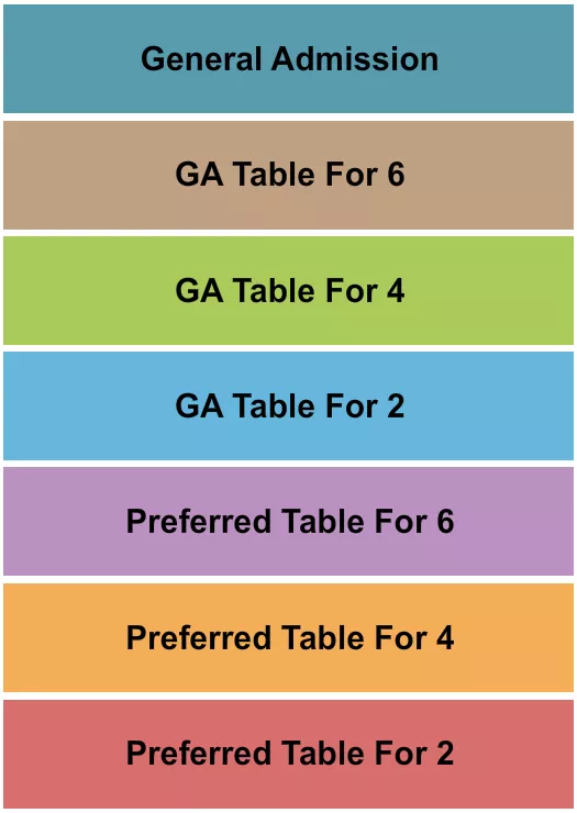 seating chart for The Improv - Houston - Pref/GA Table for 2/4/6 & GA - eventticketscenter.com