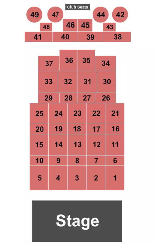 seating chart for The Ingersoll - Endstage Tables 2 - eventticketscenter.com