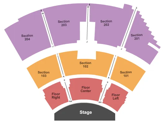 seating chart for Hard Rock Live - Hard Rock Hotel & Casino Tulsa - Theatre - eventticketscenter.com