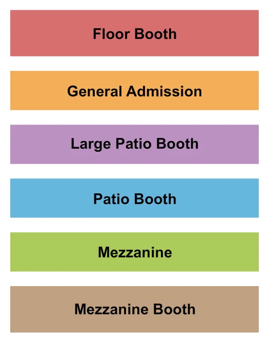seating chart for The Jones Assembly - GA - Flr Boothes Mezz Patio - eventticketscenter.com