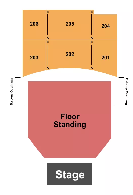 seating chart for The Joy Theater - Endstage 2 - eventticketscenter.com