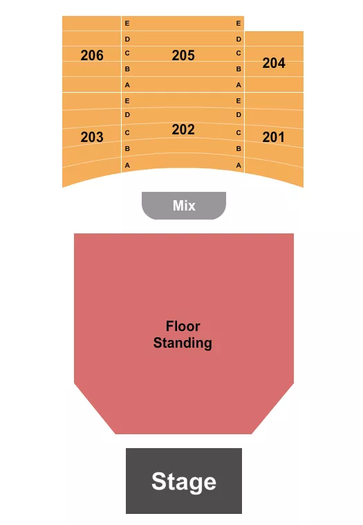 seating chart for The Joy Theater - Endstage 2 - eventticketscenter.com