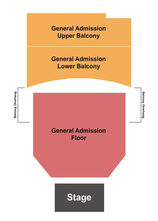 seating chart for The Joy Theater - GA Flr/ Low Balc/Up Balc - eventticketscenter.com