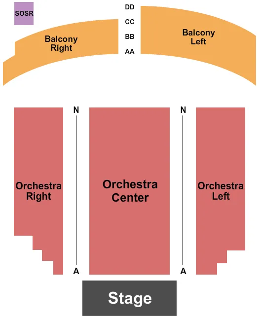 seating chart for The Katharine Hepburn Cultural Arts Center - End Stage - eventticketscenter.com