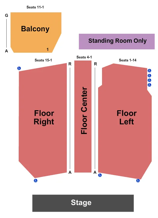 seating chart for The Kent Stage - Endstage 2 - eventticketscenter.com