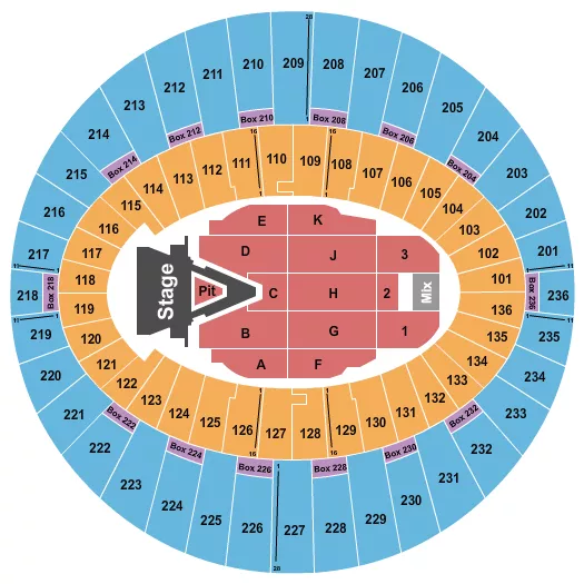 seating chart for The Kia Forum - Aerosmith 2023 - eventticketscenter.com