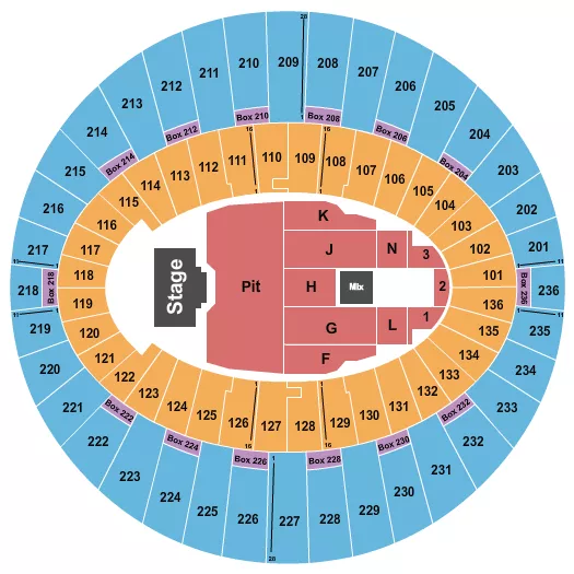 seating chart for The Kia Forum - Billy Strings - eventticketscenter.com