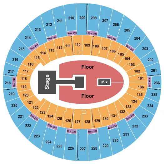 seating chart for The Kia Forum - Dua Lipa - eventticketscenter.com