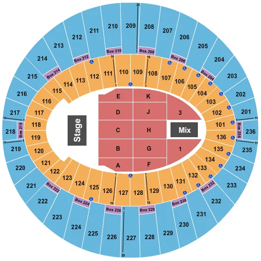 seating chart for The Kia Forum - Endstage 2 - eventticketscenter.com