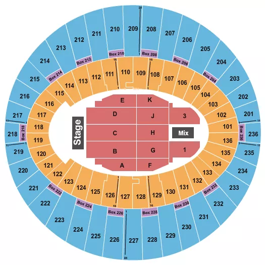 seating chart for The Kia Forum - Endstage 3 - eventticketscenter.com