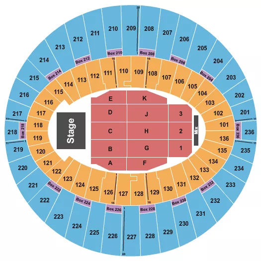 seating chart for The Kia Forum - Endstage 5 - eventticketscenter.com