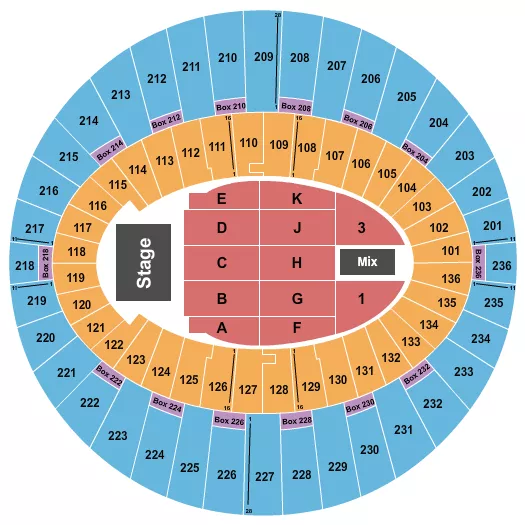 seating chart for The Kia Forum - Endstage 7 - eventticketscenter.com