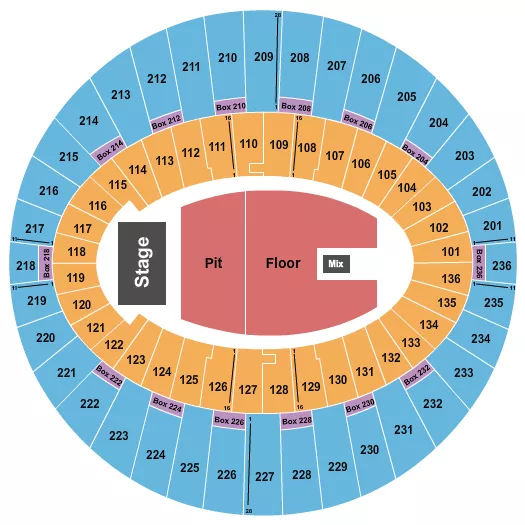 seating chart for The Kia Forum - Endstage GA Pit & Floor - eventticketscenter.com