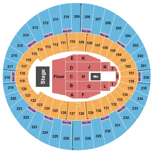 seating chart for The Kia Forum - Endstage Pit 4 - eventticketscenter.com
