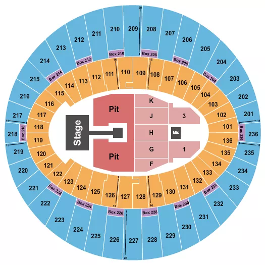 seating chart for The Kia Forum - Endstage Pit - eventticketscenter.com