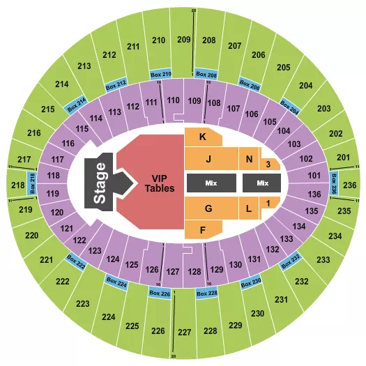 seating chart for The Kia Forum - Endstage VIP Tables 2 - eventticketscenter.com