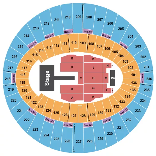 seating chart for The Kia Forum - Endstage w/ Catwalk - eventticketscenter.com