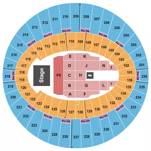 seating chart for The Kia Forum - Evanescence - eventticketscenter.com