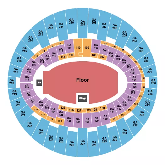 seating chart for The Kia Forum - Four Tet - eventticketscenter.com