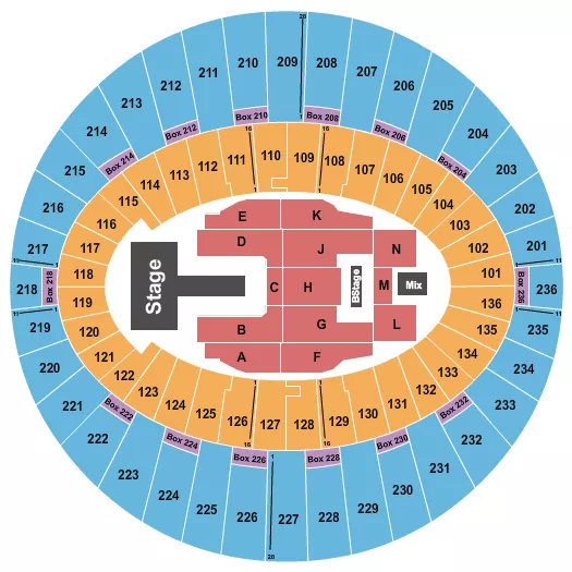 seating chart for The Kia Forum - J Balvin - eventticketscenter.com