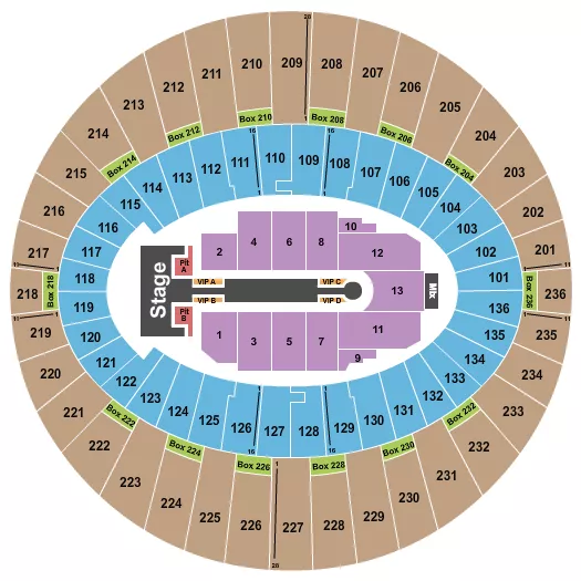 seating chart for The Kia Forum - Jennifer Lopez 2024 - eventticketscenter.com
