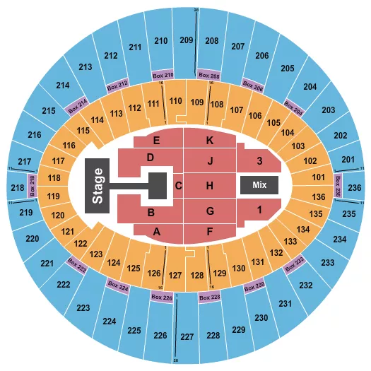 seating chart for The Kia Forum - Kirk Franklin - eventticketscenter.com