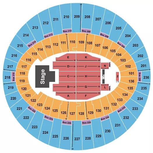 seating chart for The Kia Forum - Omar Courtz - eventticketscenter.com
