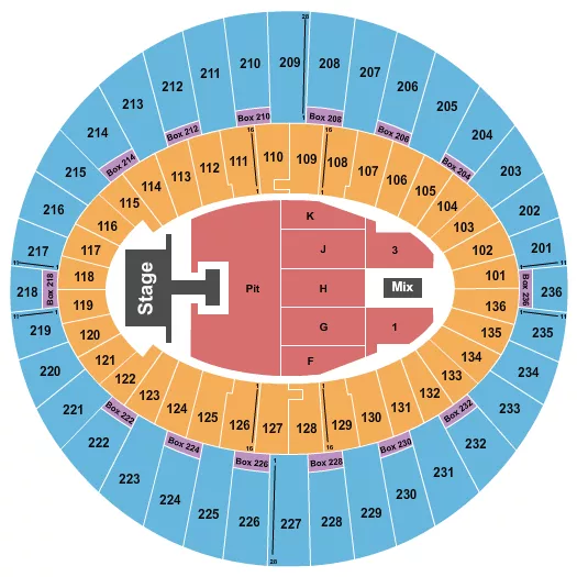 seating chart for The Kia Forum - One Ok Rock - eventticketscenter.com