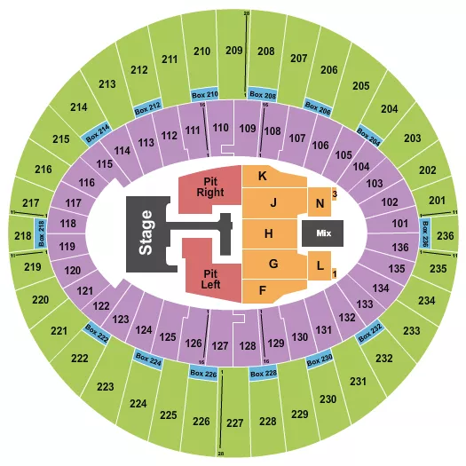 seating chart for The Kia Forum - Teddy Swims - eventticketscenter.com