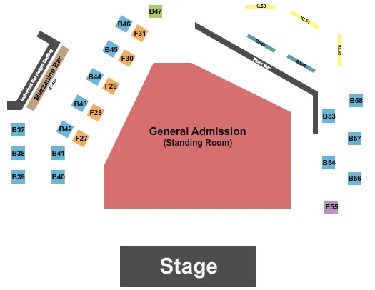 seating chart for The King of Clubs - Columbus - End Stage - eventticketscenter.com