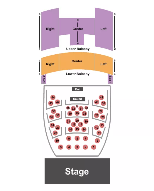 seating chart for The Lincoln - Cheyenne - Endstage Tables/Reserved Balc 2 - eventticketscenter.com