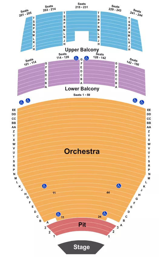seating chart for The Linda Ronstadt Music Hall At Tucson Convention Center - Endstage Pit - eventticketscenter.com