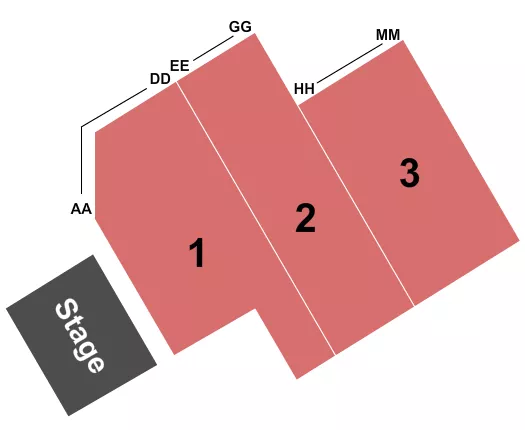 seating chart for The Magician's Room at The LINQ - Endstage 2 - eventticketscenter.com